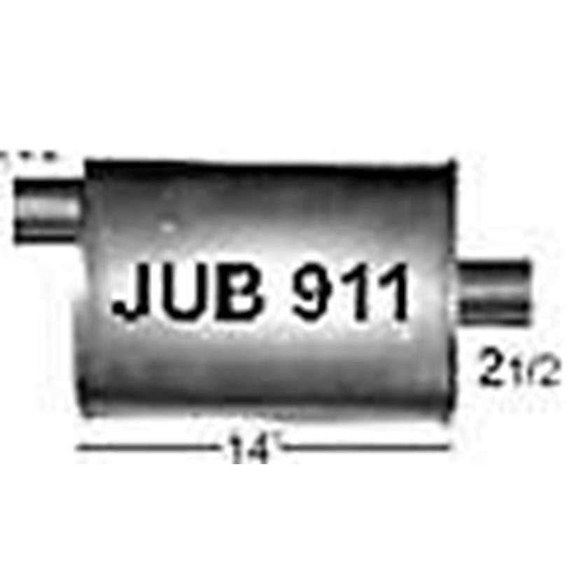 Jones Auspuff, Jones Exhaust JUB911 Quiet Tone Schalldämpfer 2,5 Einlass 2,5 Auslass