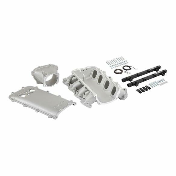 Holley EFI, Lo-Ram Krümmer-Kit &Port Inject Fuelrail-Gm Gen V Lt Front-Feed-Satin-300-719