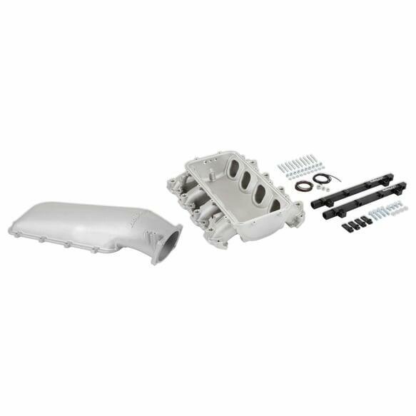 Holley EFI, Lo-Ram-Krümmer-Kit & Port Inject Kraftstoffleitungen-Gm Gen V Lt Top-Feed-Satin-300-718